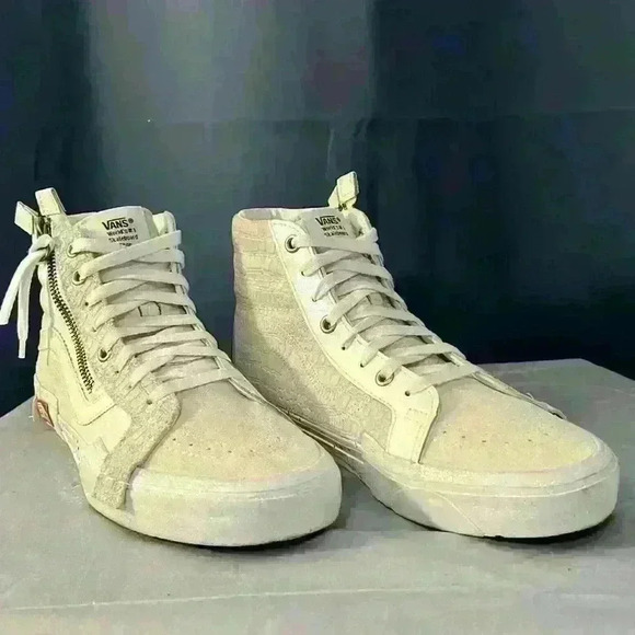 Vans SK8-Hi CAP Glitter Mix White Crocodile Embossed Size 8.0 Men, 9.5 Women - Picture 1 of 12